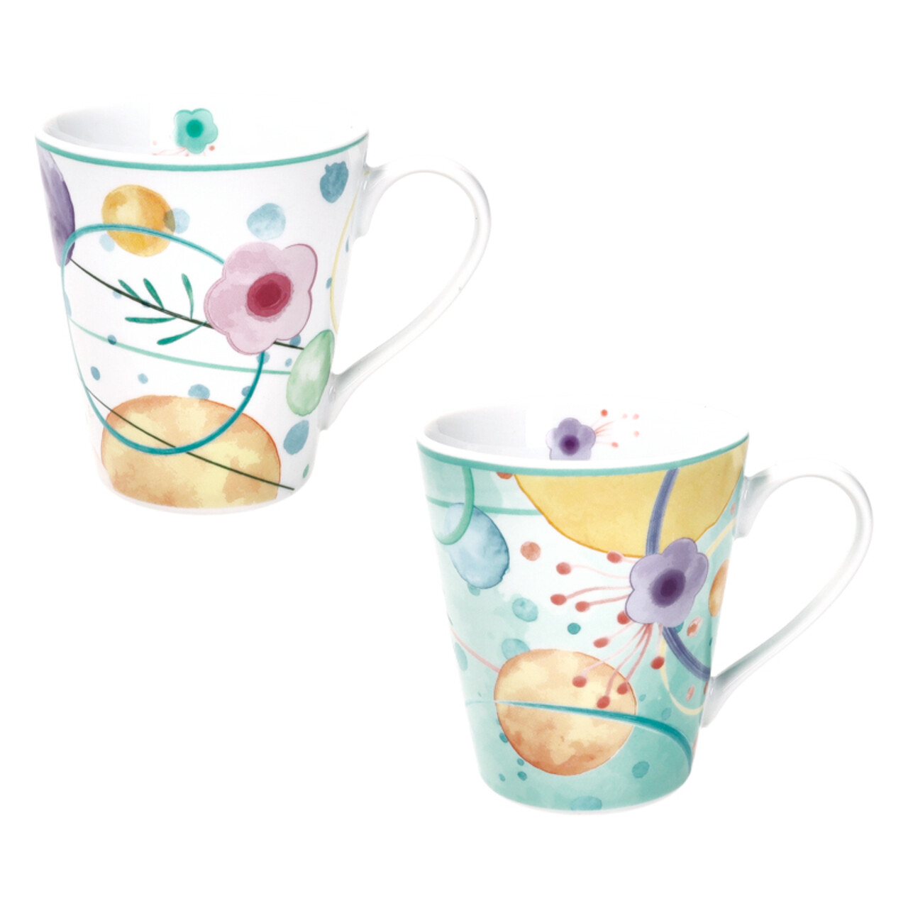 Set 2 cani, Bollicine, Brandani, 9x10 cm, 300 ml, portelan - imagine 6